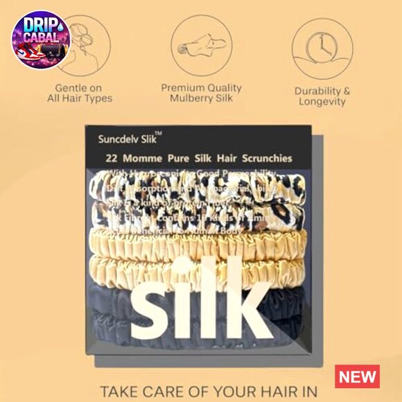 Luxury Silk Hair Ties Set Anti-Crease Breakage Protection Elegant Accessories main image 7
